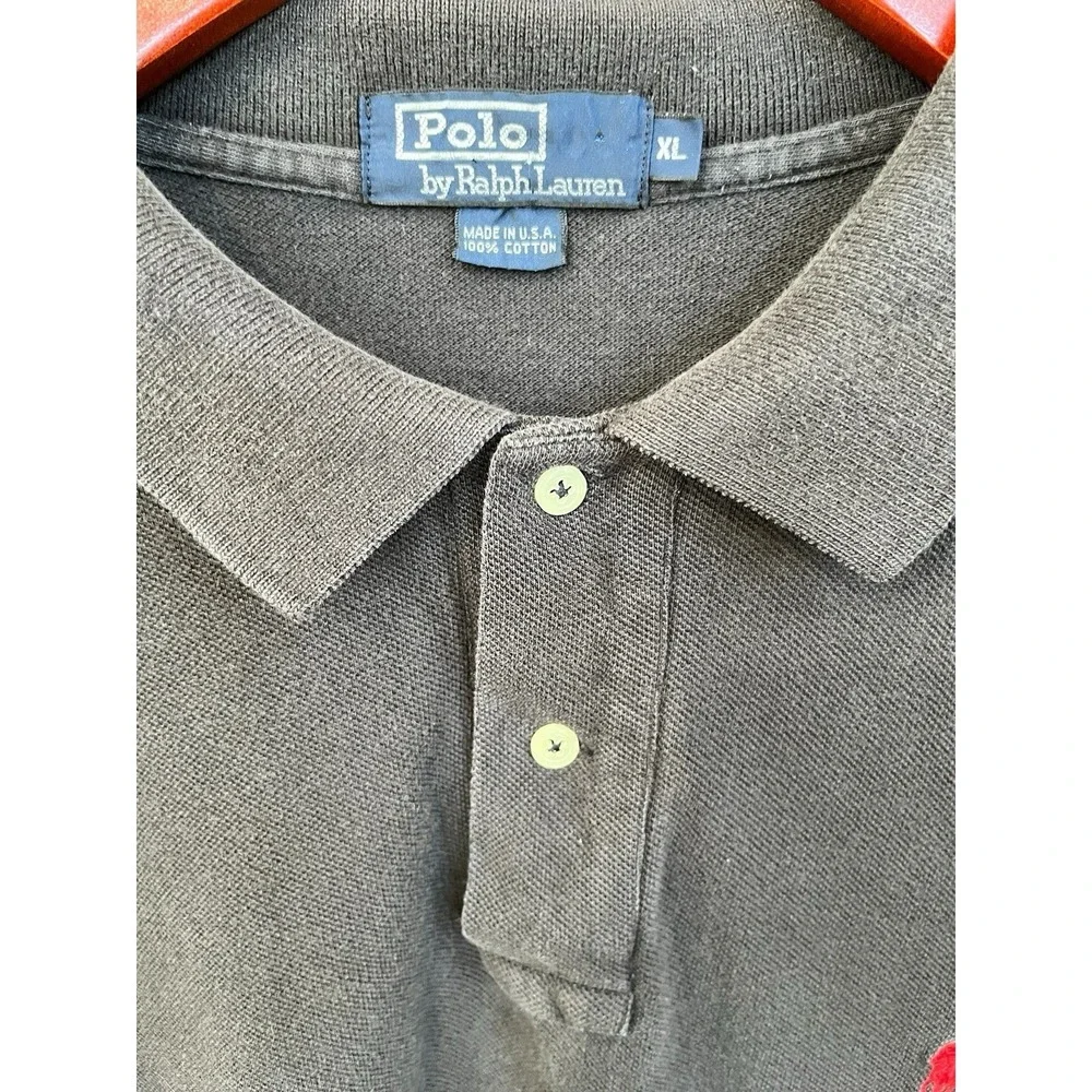 Polo Ralph Lauren Top Adult XL Black Golf Classic Country Club Preppy Short Slve